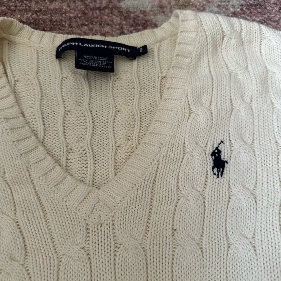 Ralph Lauren Cream Cable Knit Sweater - Picture 2 of 3